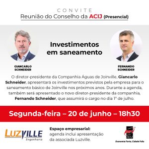 Companhia Águas de Joinville apresenta investimentos em saneamento dia