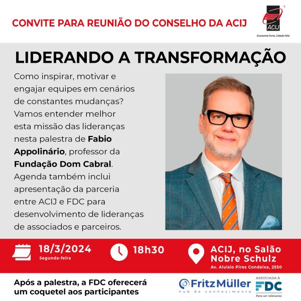 Reuni O Do Conselho Da Acij Do Dia De Mar O Ter Palestra Da